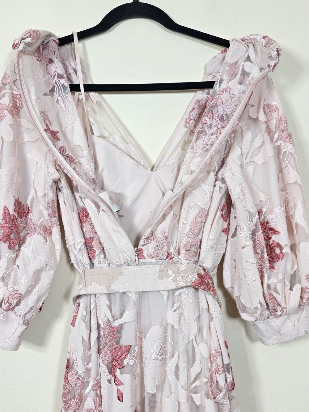 BADGLEY MISCHKA LACE APPLIQUE SHIRT DRESS SIZE 6 MSRP $1190 - Picture 11 of 14